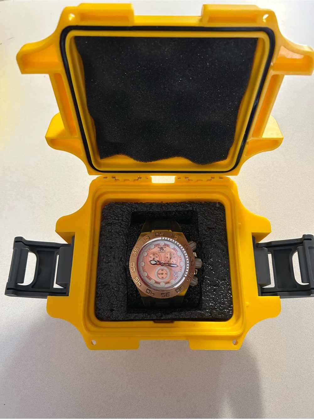 Invicta Yellow and Rose Gold Chronograph Watch